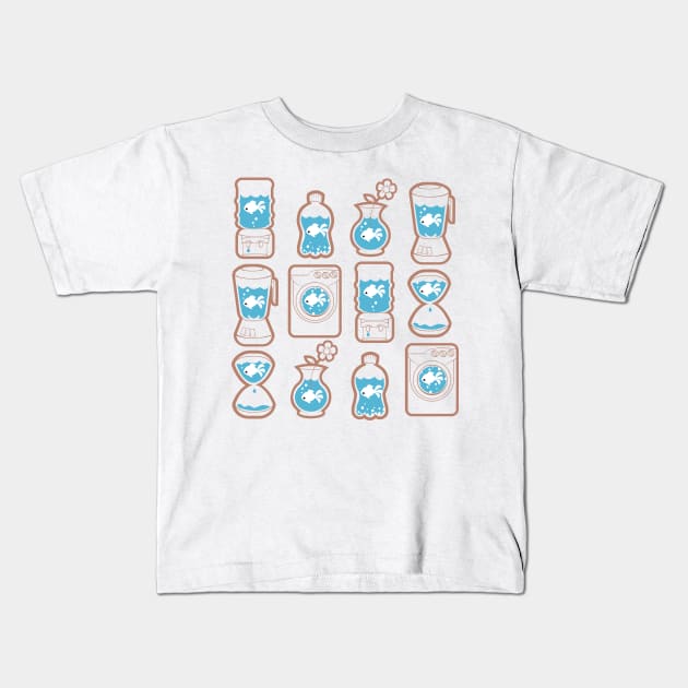 urban fish Kids T-Shirt by ytashiro